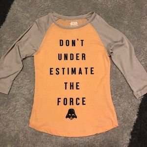 STAR WARS tee with 3/4 length sleeves